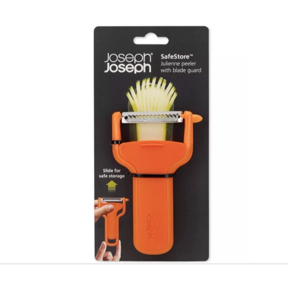 Joseph Joseph SafeStore Julienne Peeler with blade Guard Orange - Picture 3 of 6